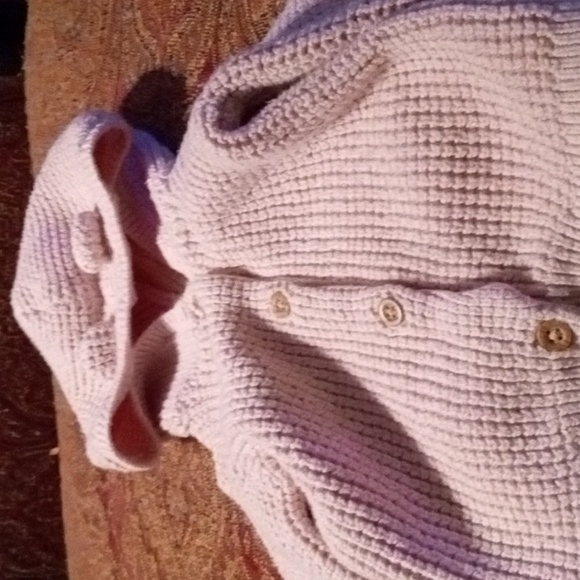 Carter's 6 months Waffle Knit Pink Cardigan Sweater, Hooded with Bear Ears - Picture 2 of 11